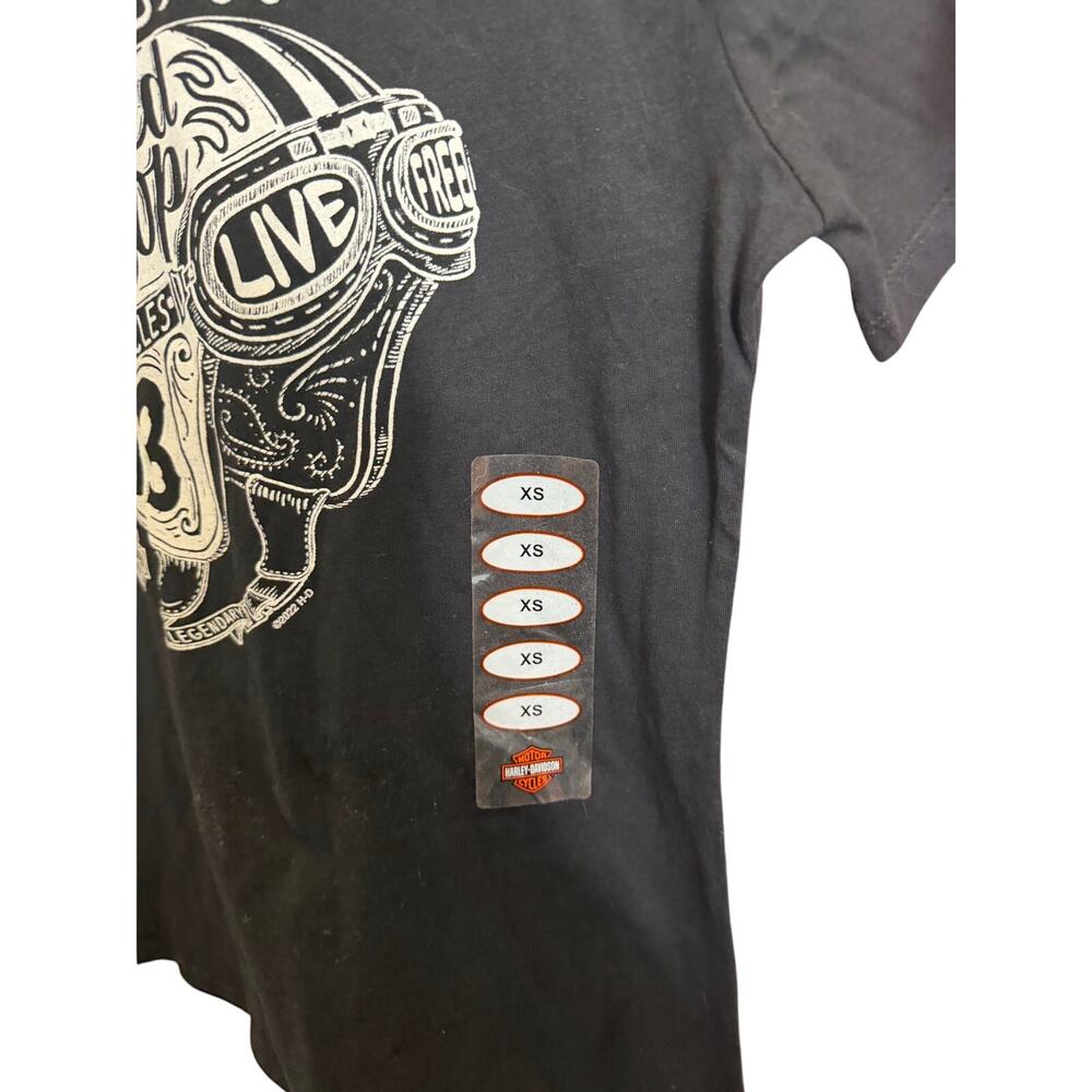 black Harley-Davidson T-shirt features a "Speed Shop" graphic - Picture 3 of 5